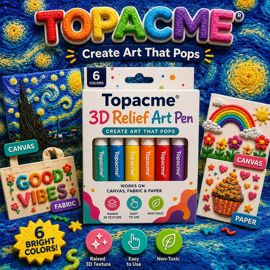 Save 50% by ordering today丨Topacme® 3D Relief Art Pen – Turn Flat Drawings Into Touchable 3D Art🪄