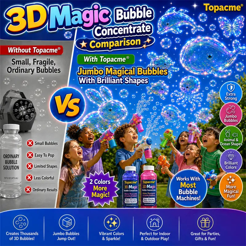Topacme® Super 3D Magic Bubble Concentrate —— Animal & Ocean Fantasy Theme