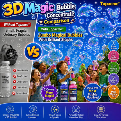 Topacme® Super 3D Magic Bubble Concentrate —— Animal & Ocean Fantasy Theme