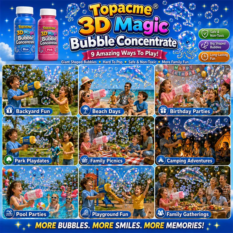Topacme® Super 3D Magic Bubble Concentrate —— Animal & Ocean Fantasy Theme