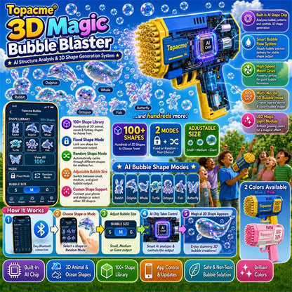 Topacme® Super 3D Magic Bubble Concentrate —— Animal & Ocean Fantasy Theme